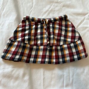 Toddler Girls Plaid Skirt